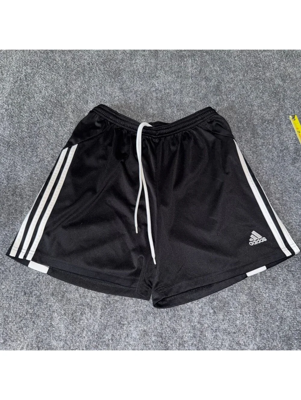 Adidas Black Athletic Soccer Shorts Mens MD Vtg y2k 90s Rare